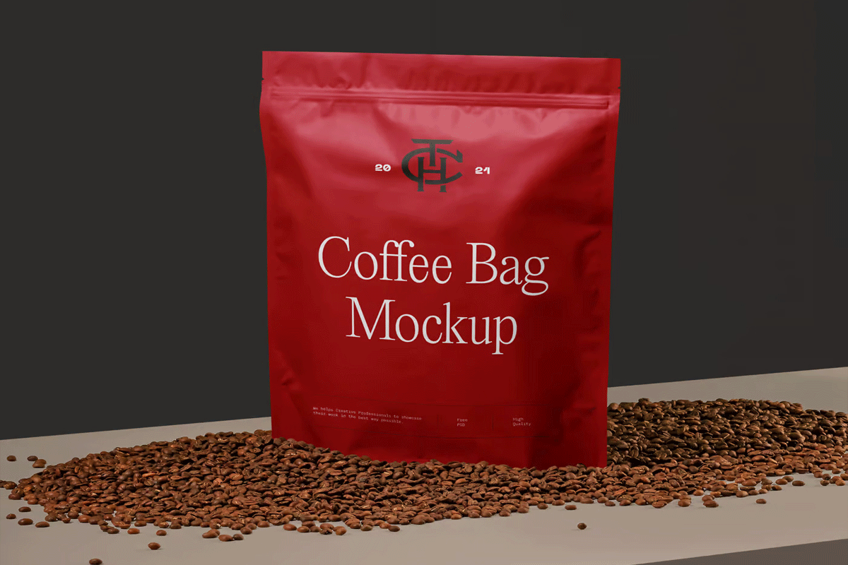 Coffee Pouch Mockup