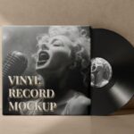 Cover Vinyl Record Mockup PSD-1