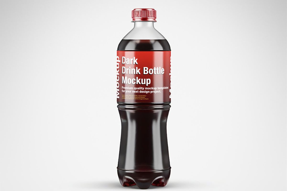 Dark Drink Bottle Mockup