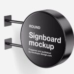 Round Signboard Mockup-1