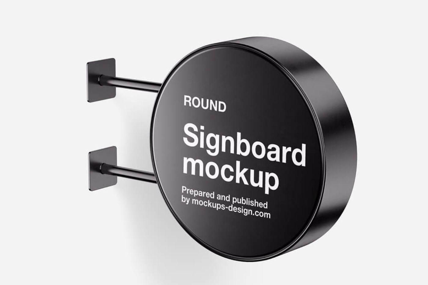 Round Signboard Mockup