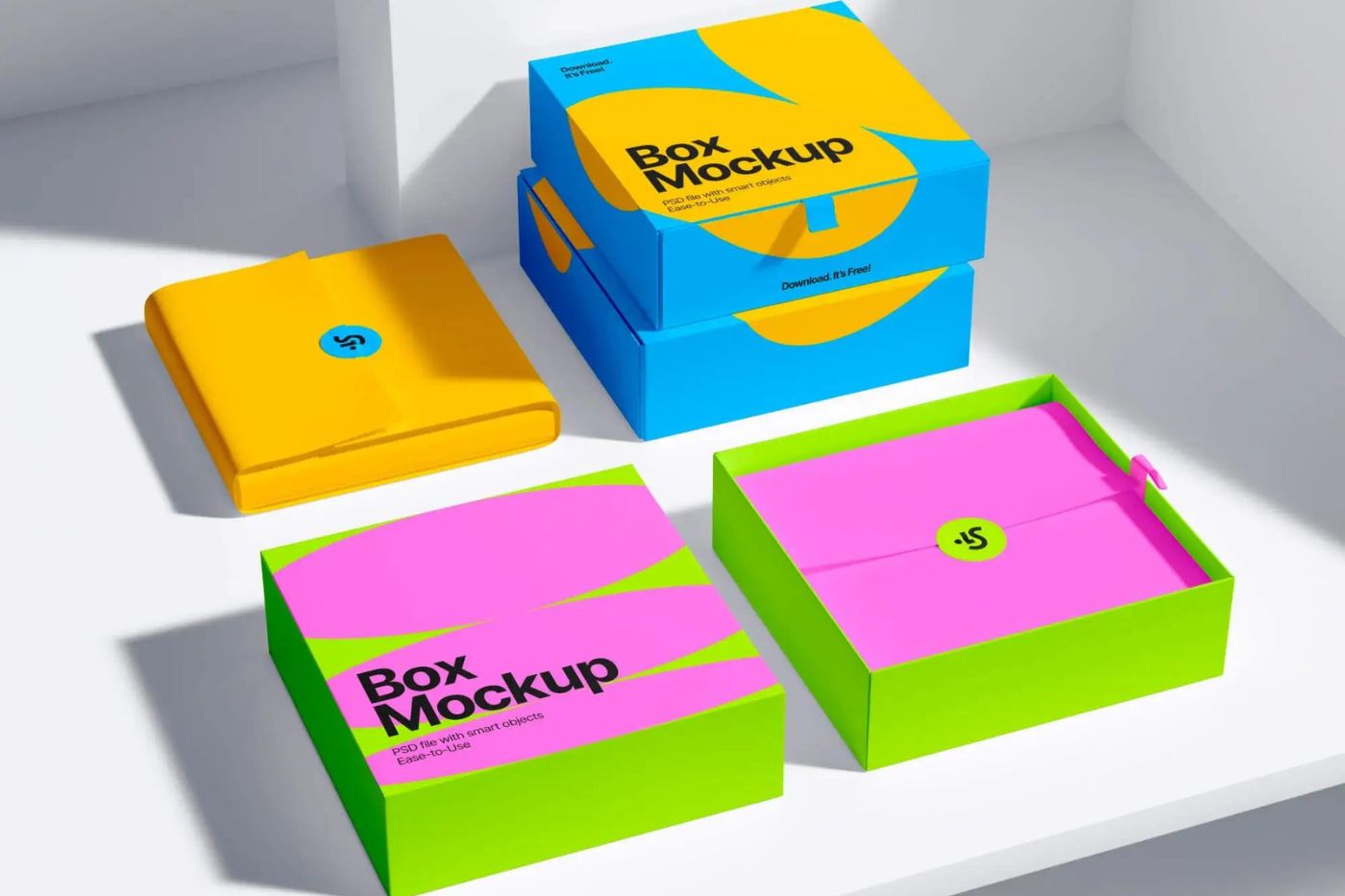 Stylish Boxes Mockup