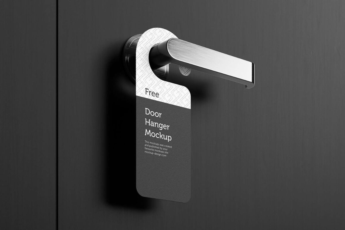 Handle Door Hanger Mockup