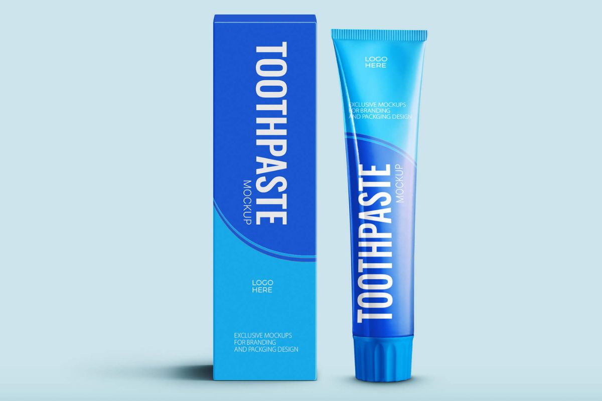 Tube & Box Toothpaste Mockup