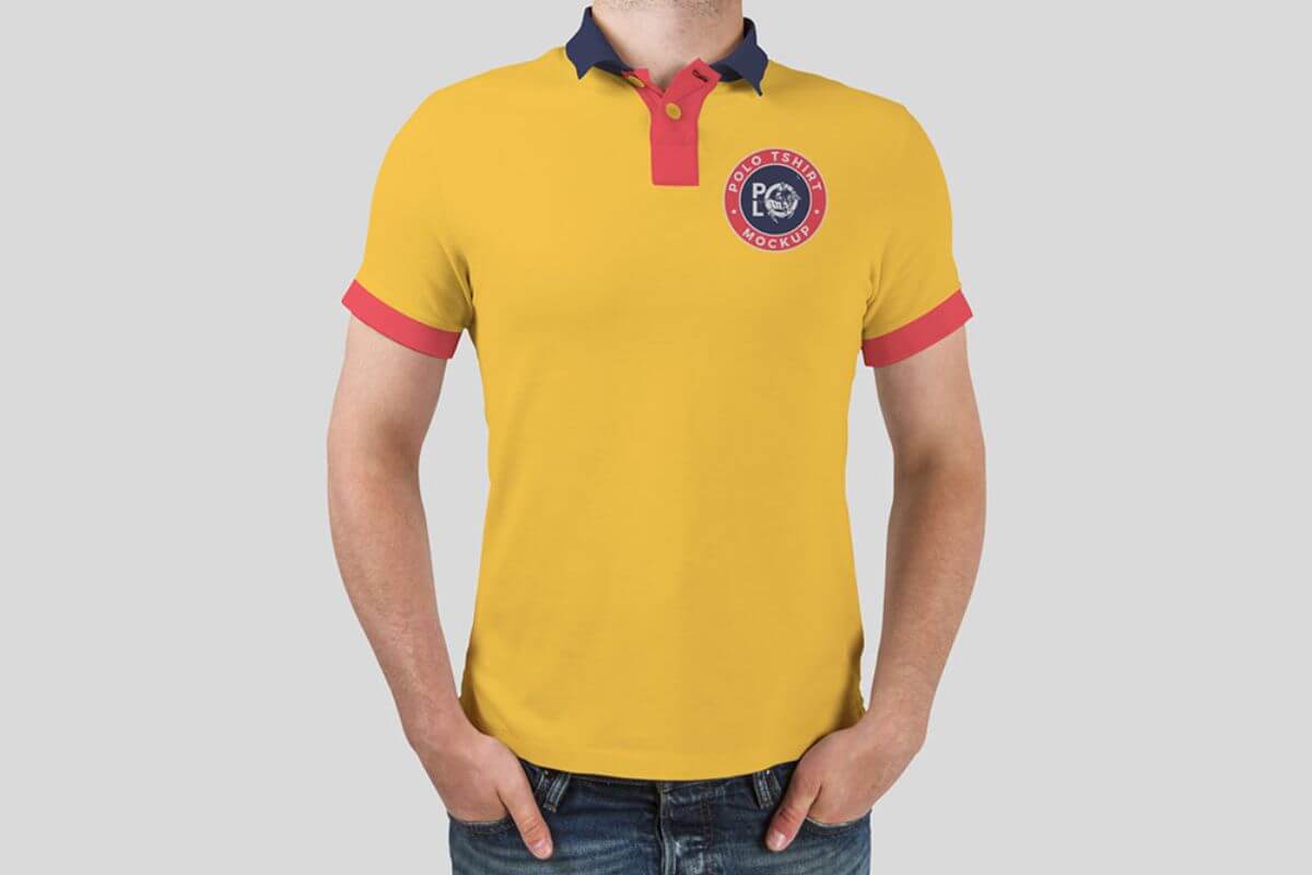 Man Polo T-Shirt Mockup