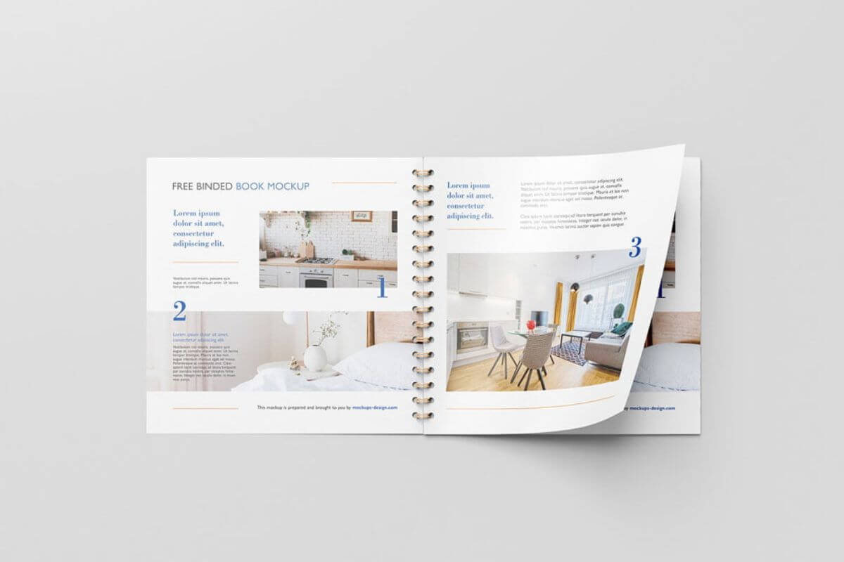 Square Binded Brochure Mockup