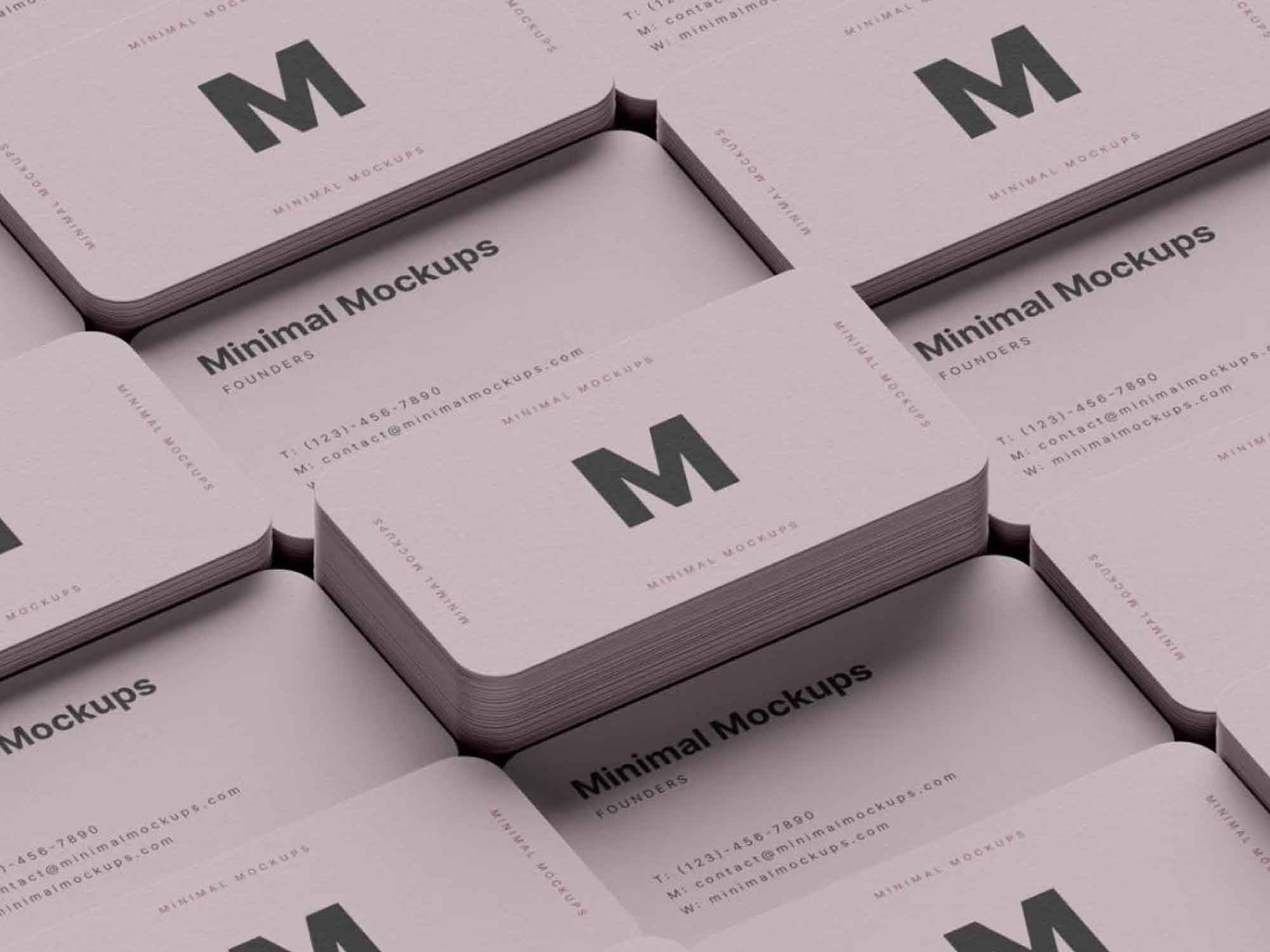 Grid-Round-Corner-Business-Cards-Mockup