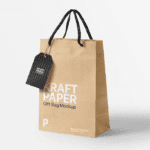 Kraft Paper Gift Bag Mockup