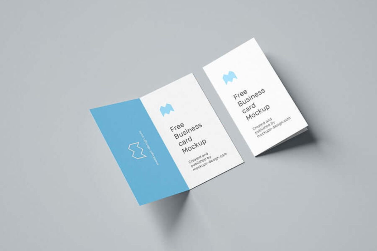 Folded Business Card Mockups