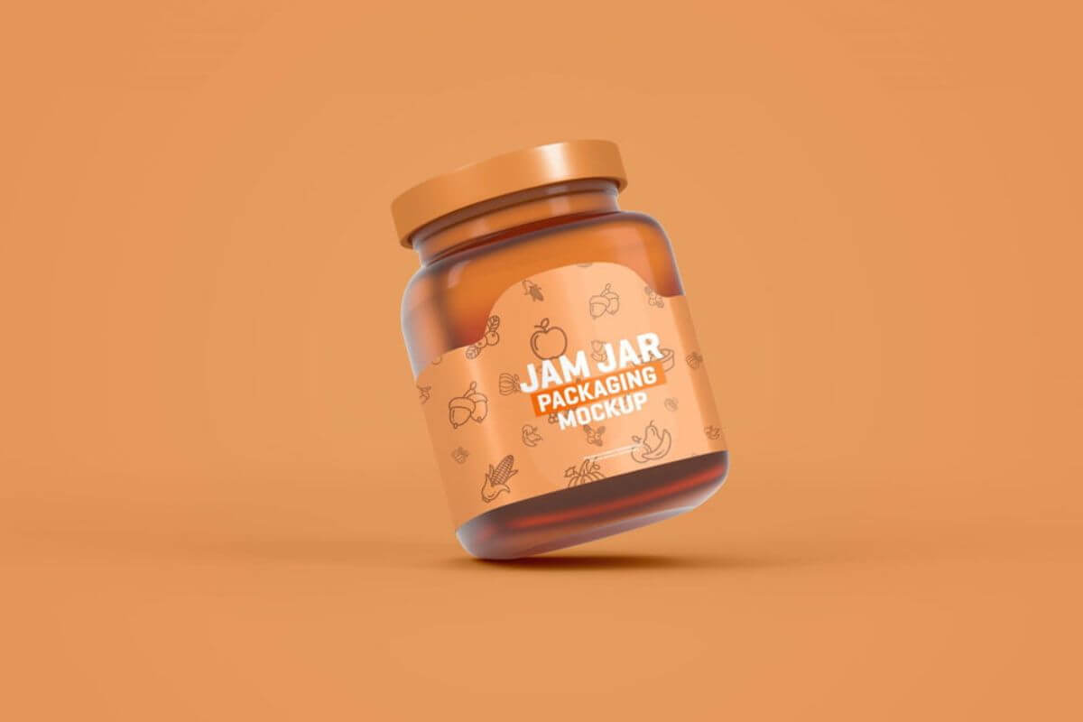 Bottle Jam Jar Mockup