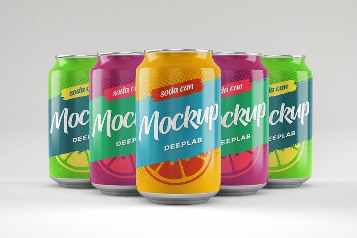 Soda Can Mockup Set