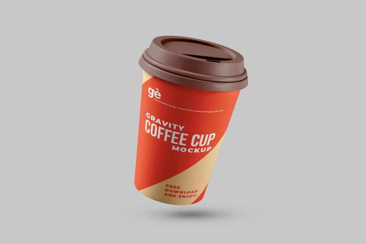 Gravity Coffee Cup Mockup