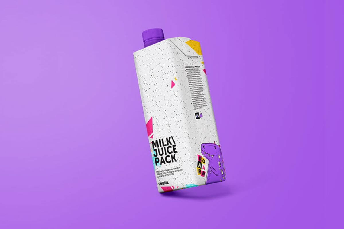 Juice Box Packaging Mockup