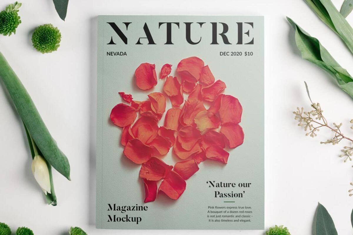 Flowers Magazine Mockup