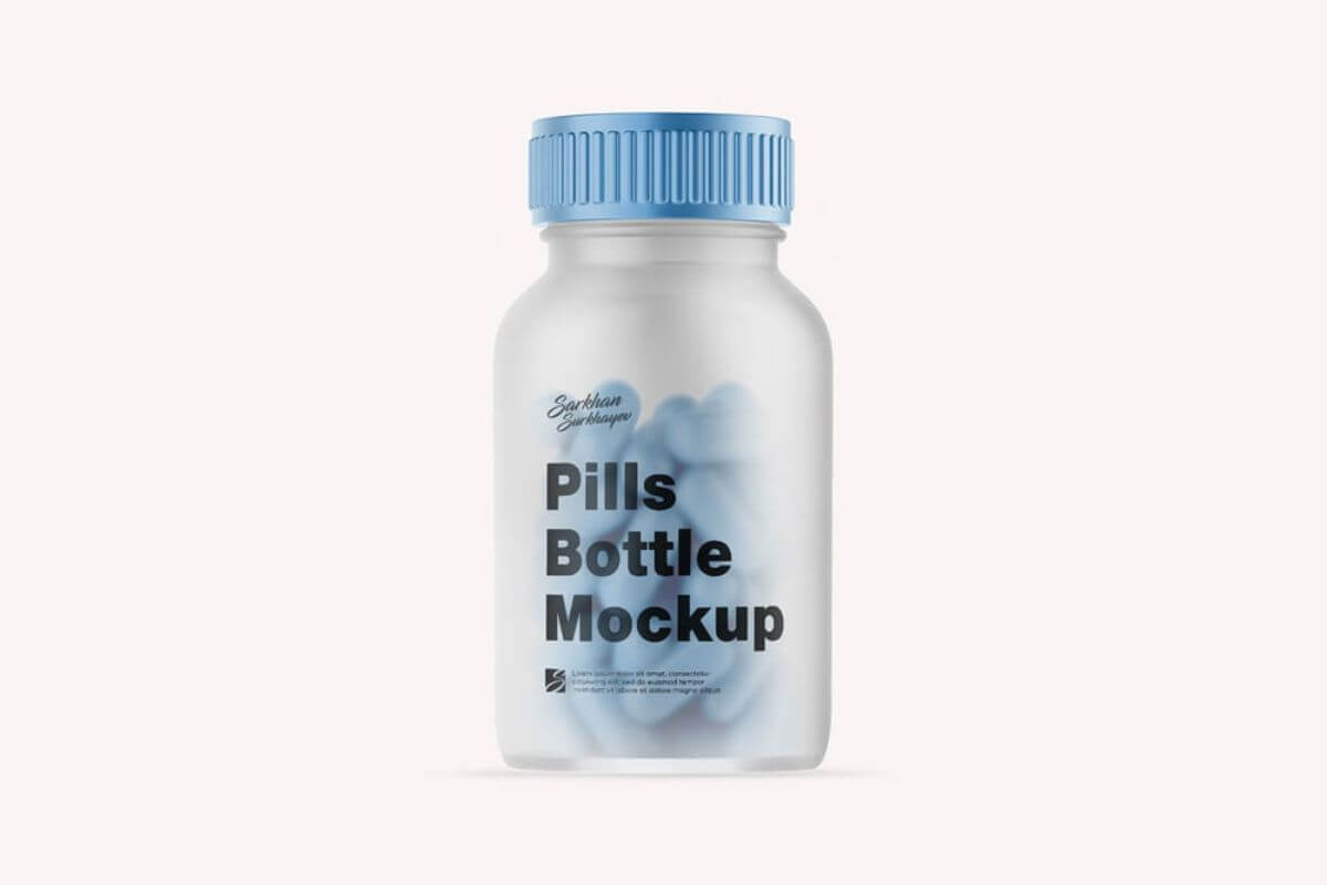 Pills Bottle Mockup PSD