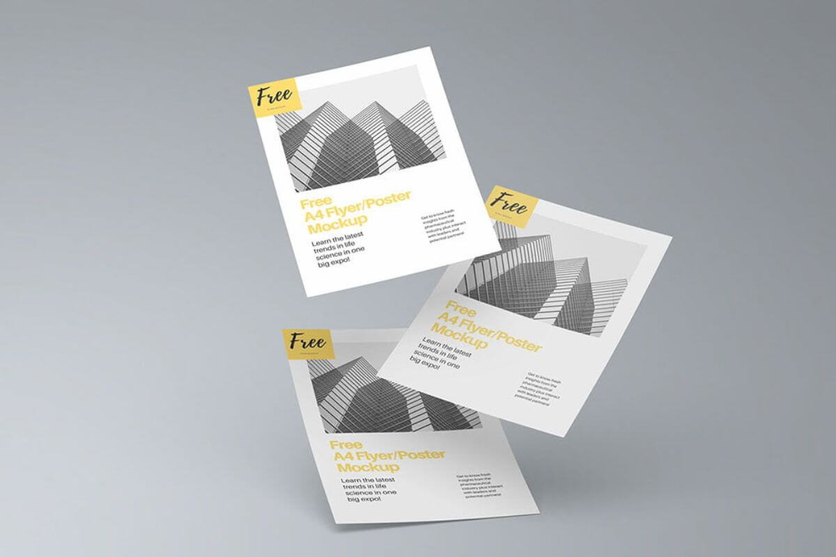 A4 Flyer Mockup Sets