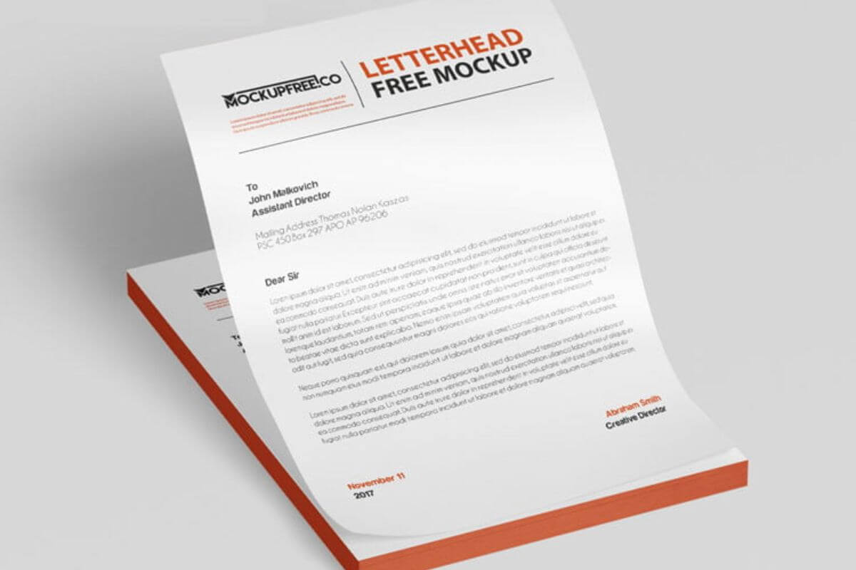 A4 Letterhead Mockup