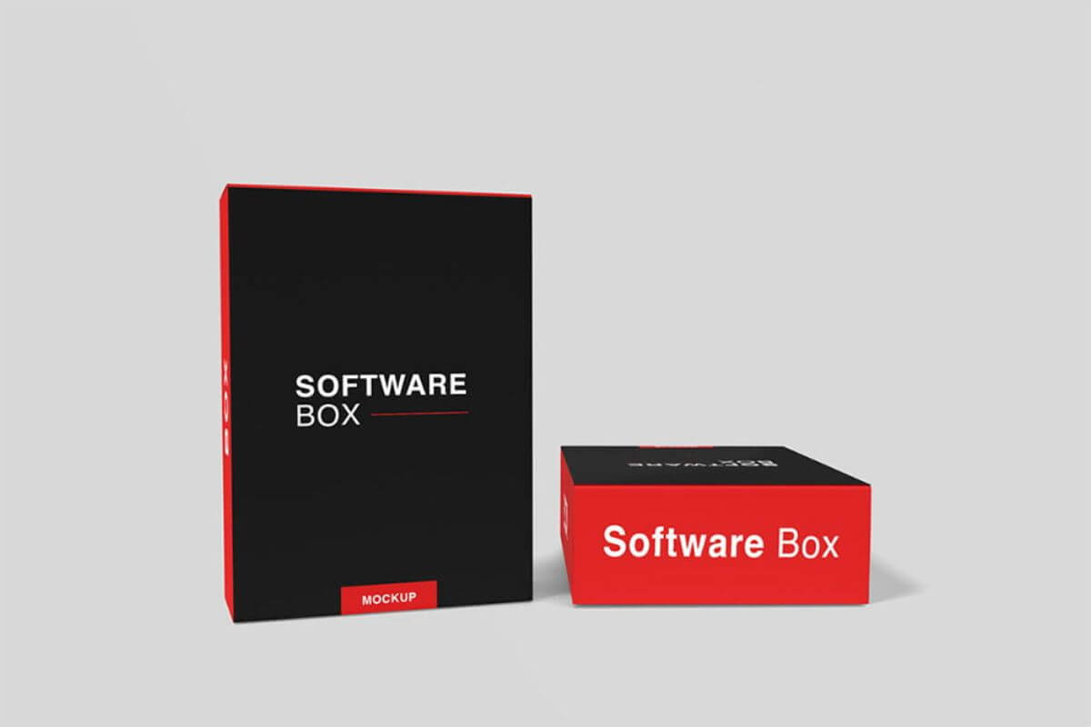 Realistic Software Box Mockup