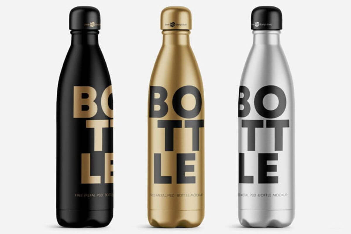 Label Bottle Mockup PSD