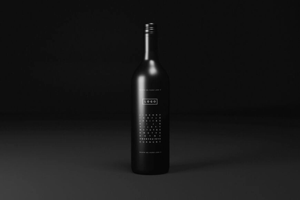 Dark Wine Bottle Mockups