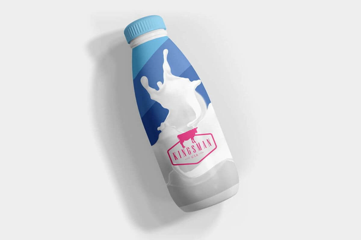 Milk Plastic Bottle Mockup