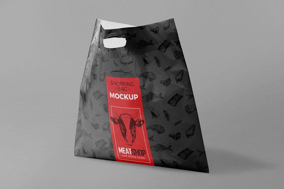 Plastic Poly Bag Mockup