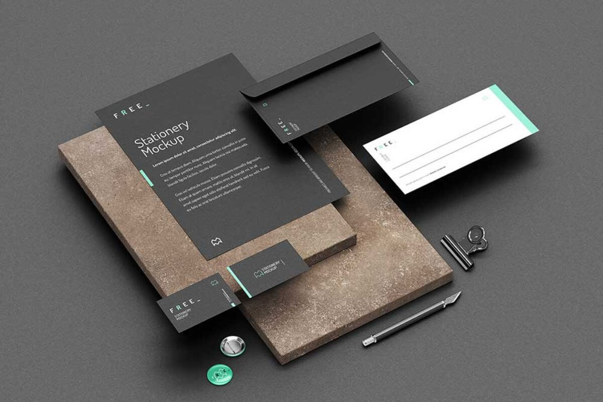 Dark Stationery Mockup