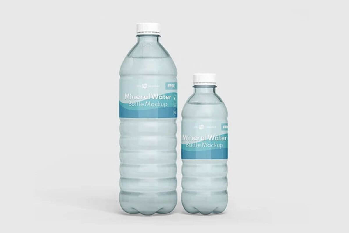 Mineral Water Bottle Mockup PSD