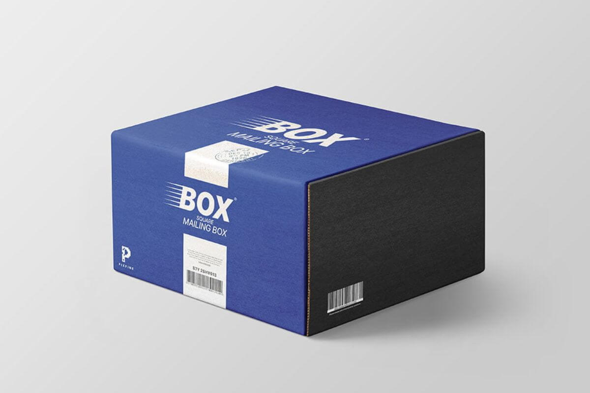 Square Mailing Box Mockup