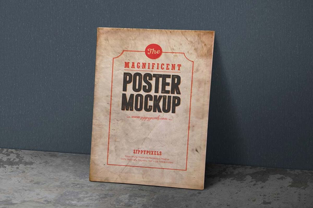 Magnificent Vintage Poster Mockup