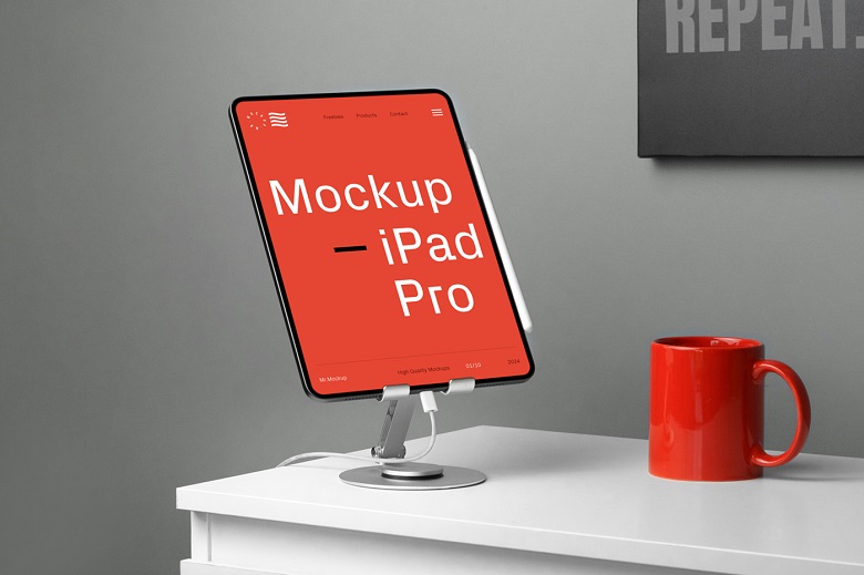 Portrait iPad Pro Mockup