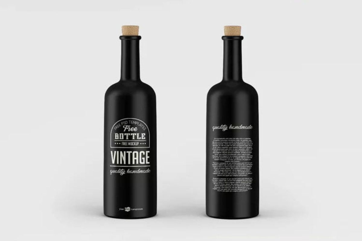 Vintage Bottle Mockup